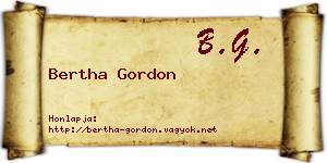 Bertha Gordon névjegykártya